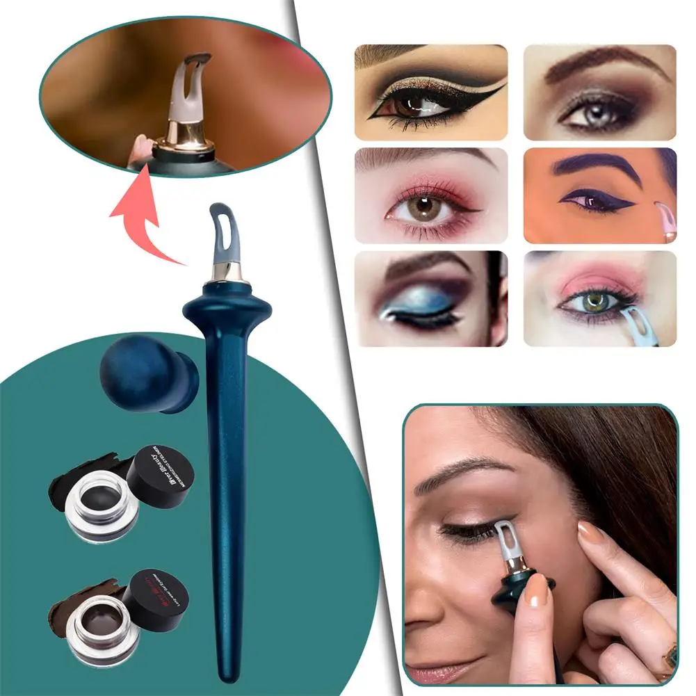 1PCS Eyeliner Guide Tools Eyeliner Gel Reusable Silicone Eyeliner Brush Eyeliner Eyeliner Cream For Shaky Hands Beginner Makeup