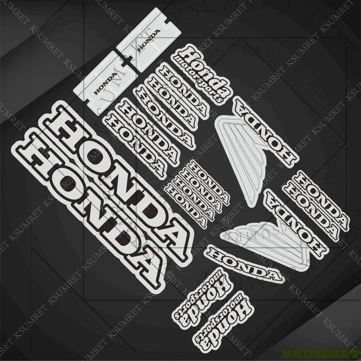 الفينيل لهوندا ملصق دراجة نارية ملصق عاكس مقاوم للماء #6