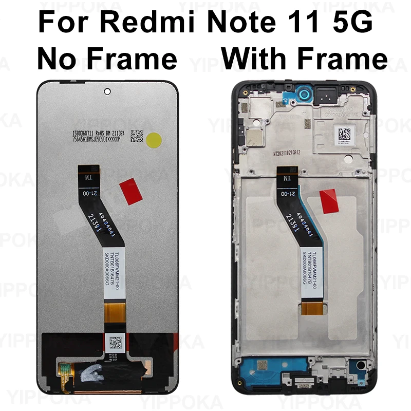 For Global Xiaomi Redmi Note 11 4G LCD Display  2201117TGT ouch Screen Digitizer For Redmi Note 11 5G LCD Replace Parts