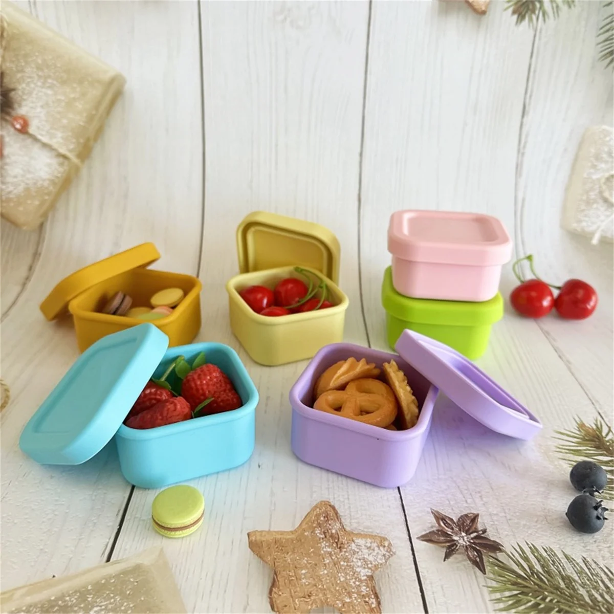 100ml Children's Silicone Fresh-Keeping Lunch Box, Complementary Food Bowl, Steamed Egg Complementary Food Box, Microwave Oven