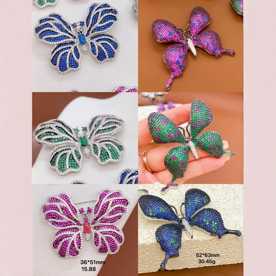 

Яркая изысканная светлая роскошная бабочка с блестящим цирконом, красная, синяя, зеленая, элегантная стильная брошь страны Оз