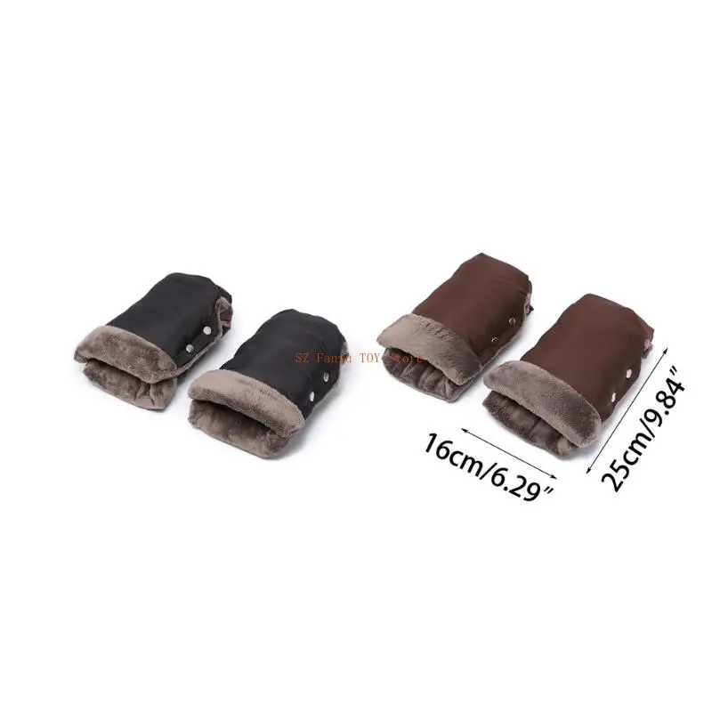 96GC العالمي عربة قفازات مقاوم للماء القفازات الدافئة يندبروف عربة التسوق عربة اليد إفشل سبليت عربة أطفال قفازات اليد #6