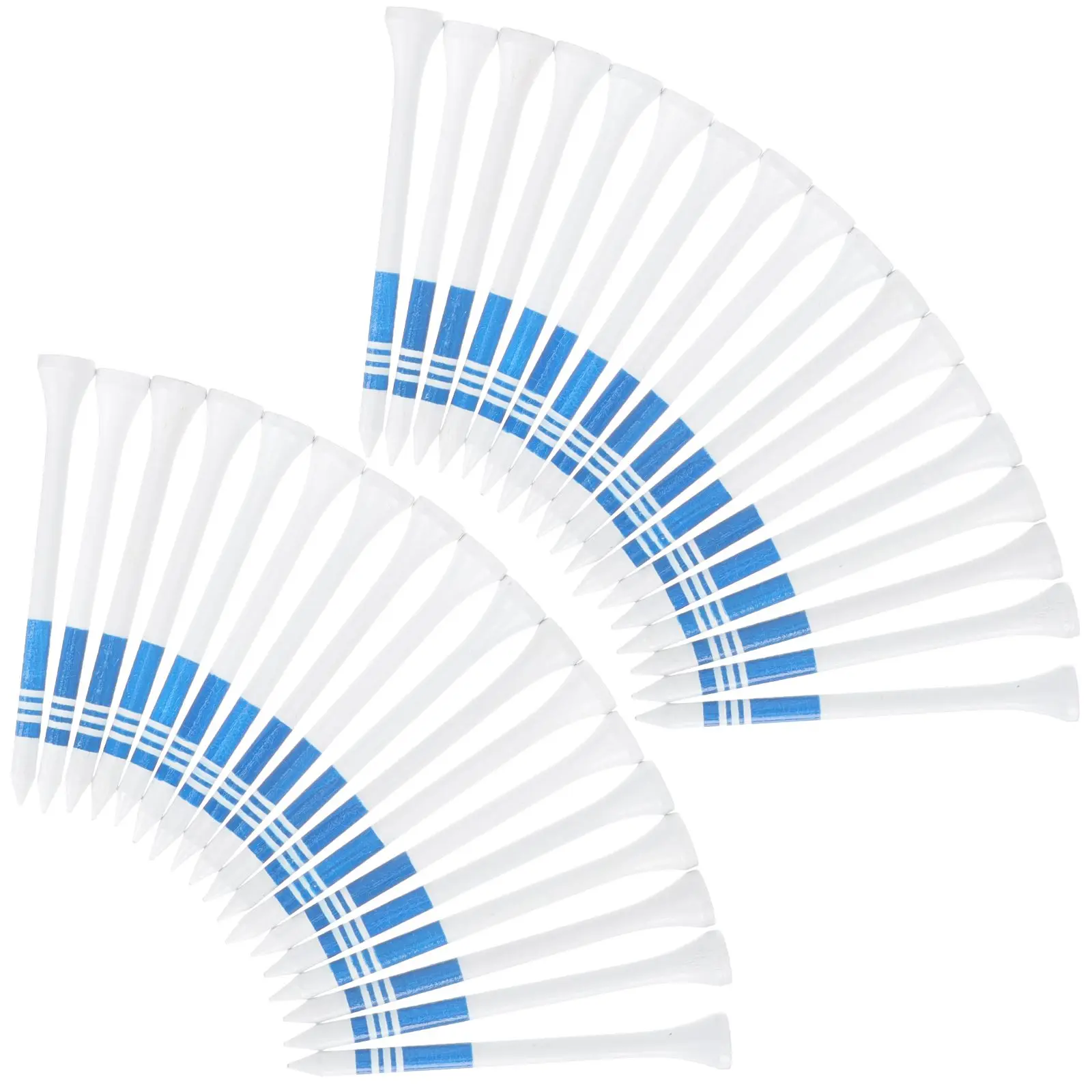 50 Pcs Tees Wooden Pegs Colored Stands Replaceable Accessories Golf Supplies Professional Golfs Tees Practice