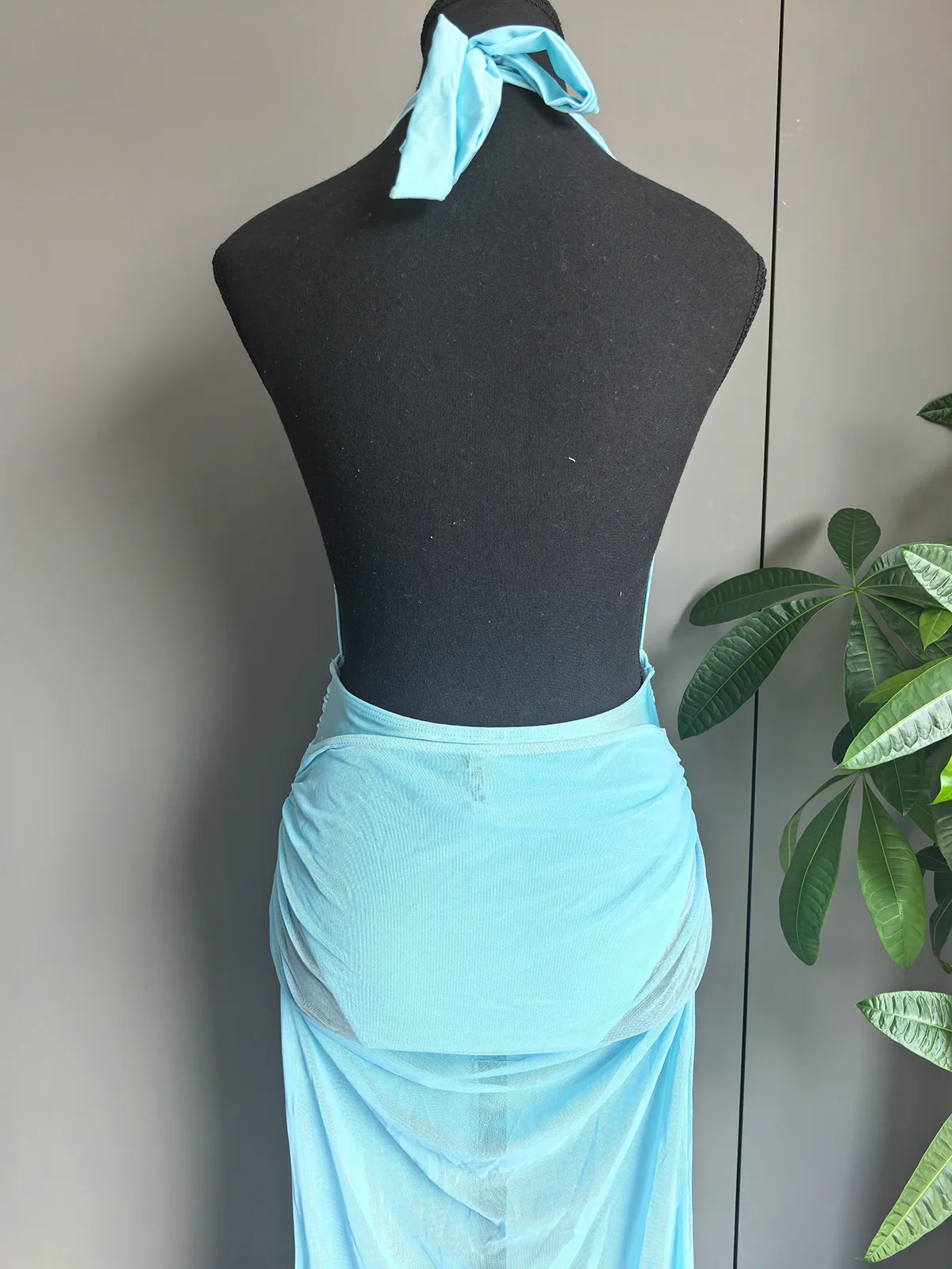 2025 Sexy Women One Piece Swimsuit Female Swimwear High Waist Monokini Swimming Suit Maxi Dress Bathing Suit Beachwear Cover Ups