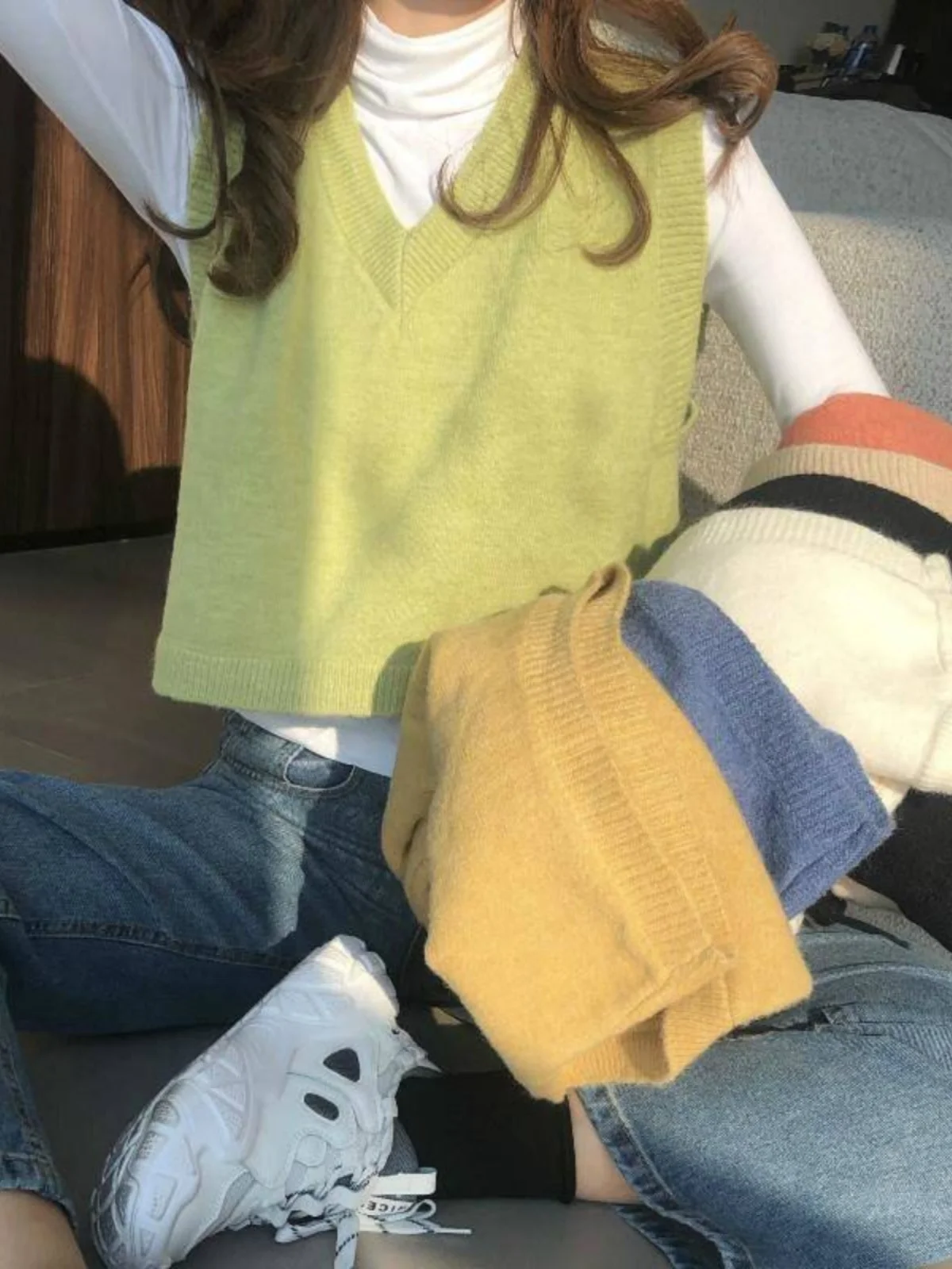 

Fashionable Short Knitted Sweater Vest Women's Outerwear Korean Style Little Fragrance Wind 2026 Autumn Winter New Arrival