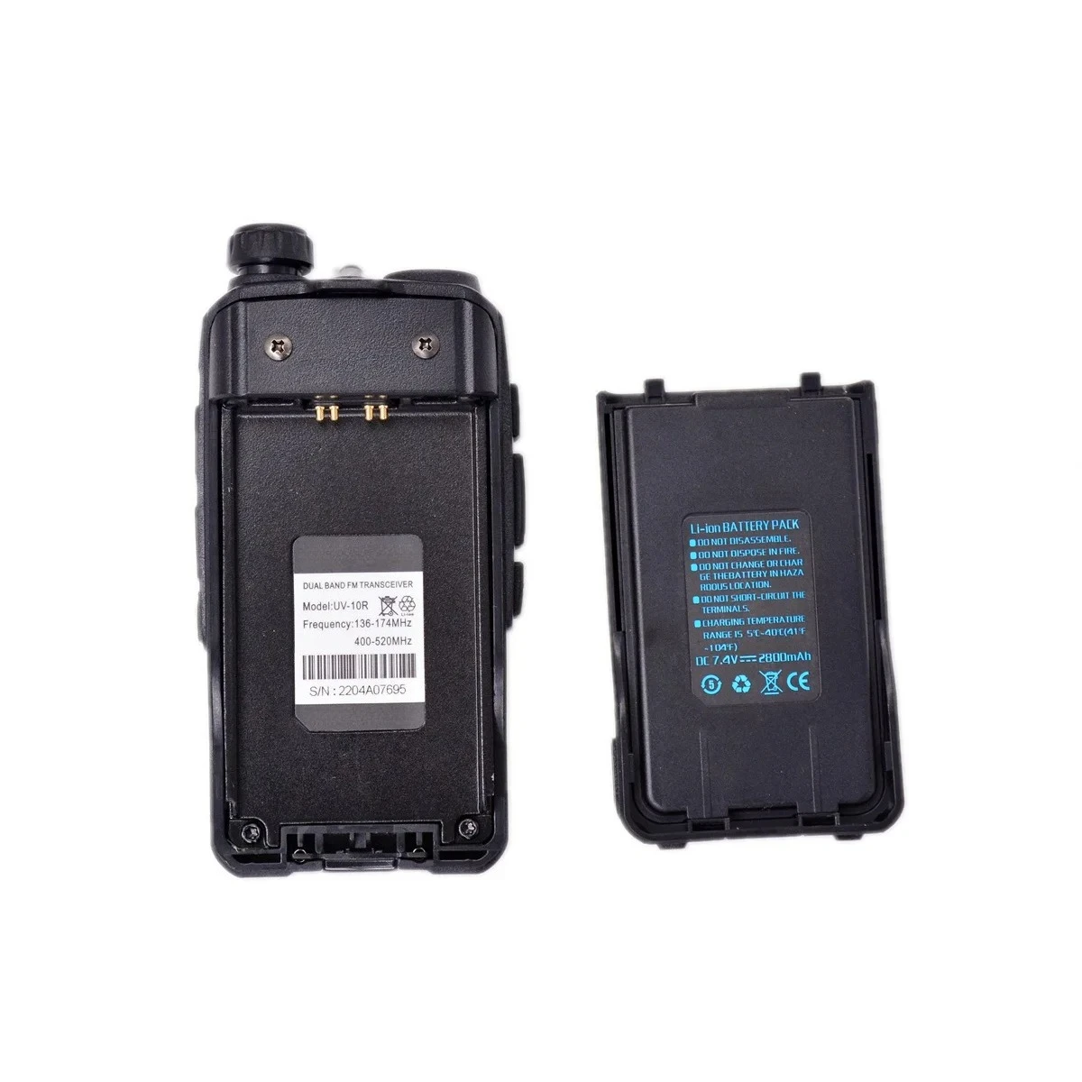 Kompatybilny z akumulatorami Baofeng UV-10R 7.4V 2800mAh, akcesoria radiowe, bateria do walkie-talkie, 100% wysoka jakość — zdjęcie produktu 5