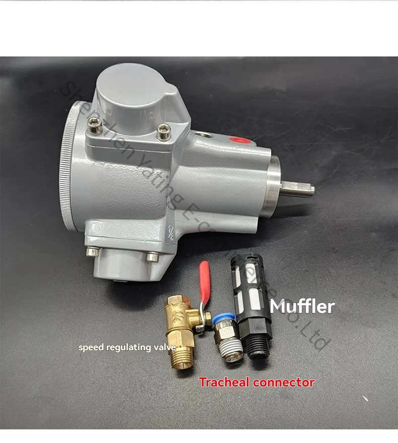 Small Pneumatic Rotary Motor Piston Type 3 Cylinder  Positive and Reverse Pneumatic Stirring Pump