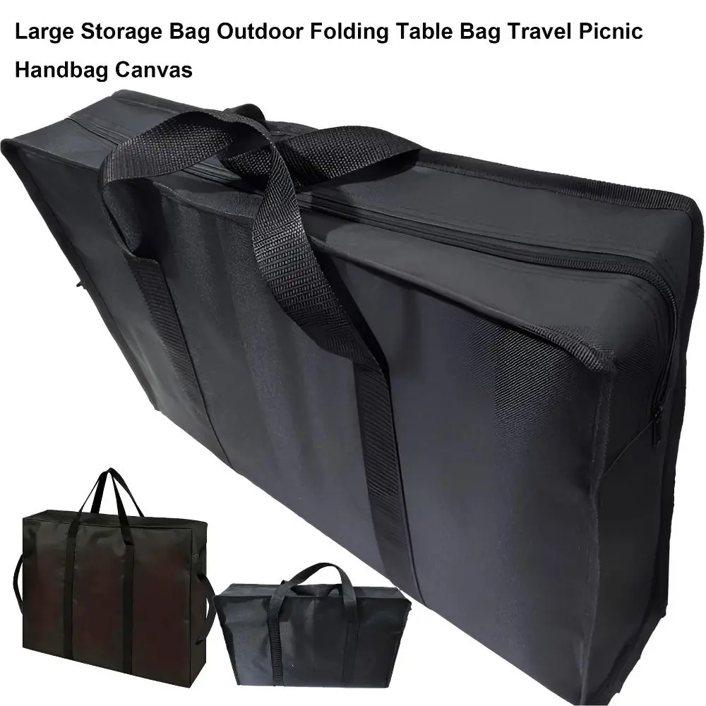 High Quality Large Outdoor Folding Table Bag Black Multisizes Travel Picnic Handbag Canvas Canopy Pole Bag Outdoor Supplies