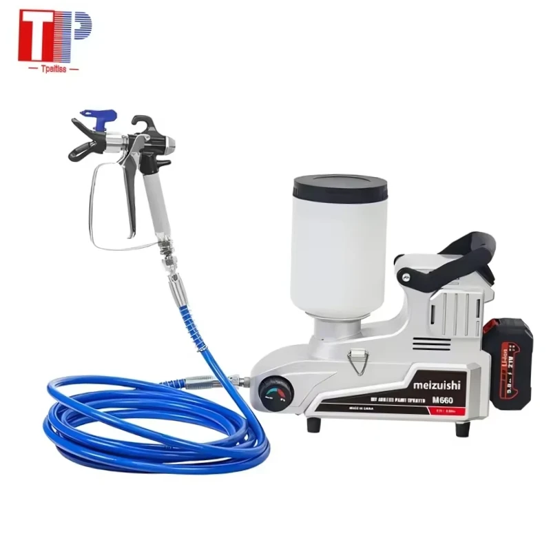 Tpaitlss  Multifunctional 300W Lithium Airless Paint Sprayer 2L Small Portable Electric Spray Gun for Makita Battery