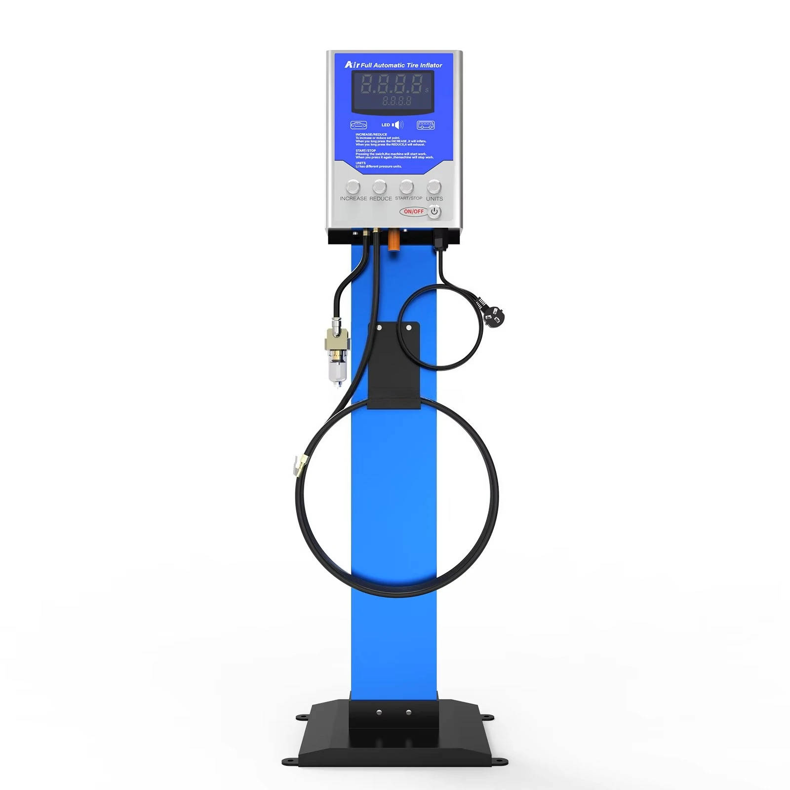 Digital LCD Display AC220V Automatic Tyre Inflation System Standing Fast Inflate of Tire