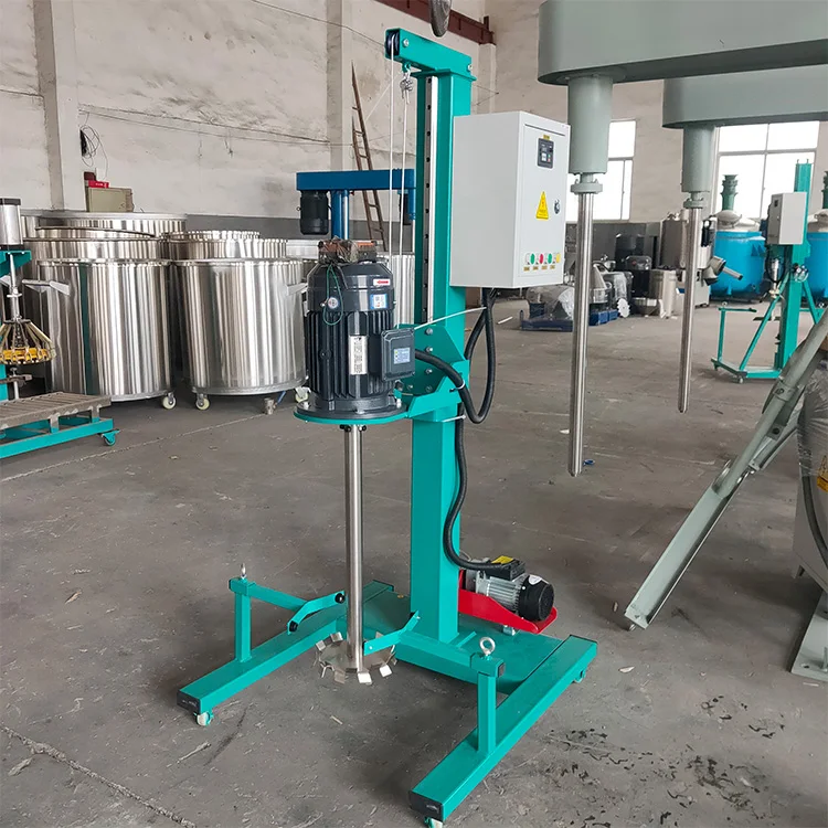 Manufacturer Wholesale Mobile Lifting Homopolymer Disperser High Shear Mixer Liquid Mixer Pneumatic Mixer