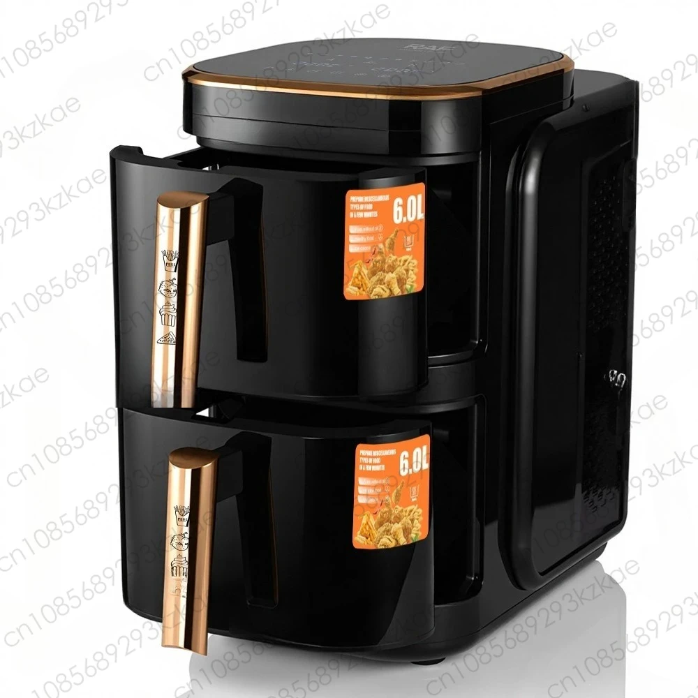 Double-layer Air Electric Fryer Large-capacity Pan Household Multi-functional Intelligent Oil-free Smokeless Electric Fryer