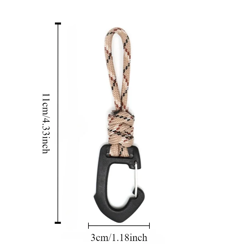 1pc Seven core key hanging rope Anti loss Wrist hook Outdoor Camping Multi functional buckle Triangle Hooks Outdoor equipment