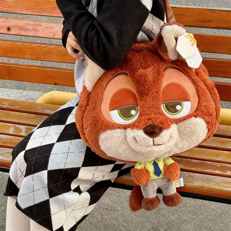 

Potdemiel Nick Plush Bag Cartoon Fox Nick Plush Backpack Women Crazy Zootopia Single Shoulder Crossbody Bag Birthday Gift