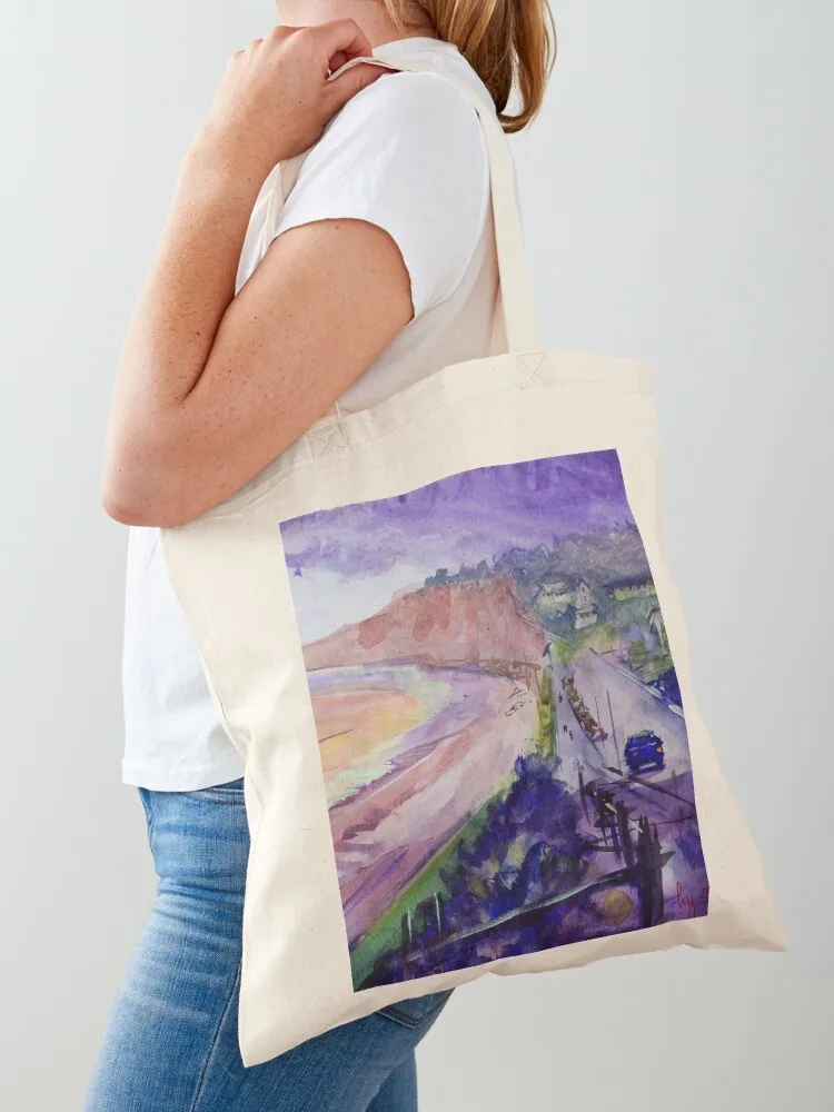 Budleigh Salterton in winter watercolor painting Tote Bag Big bag tote bags cloth bags bags luxury women