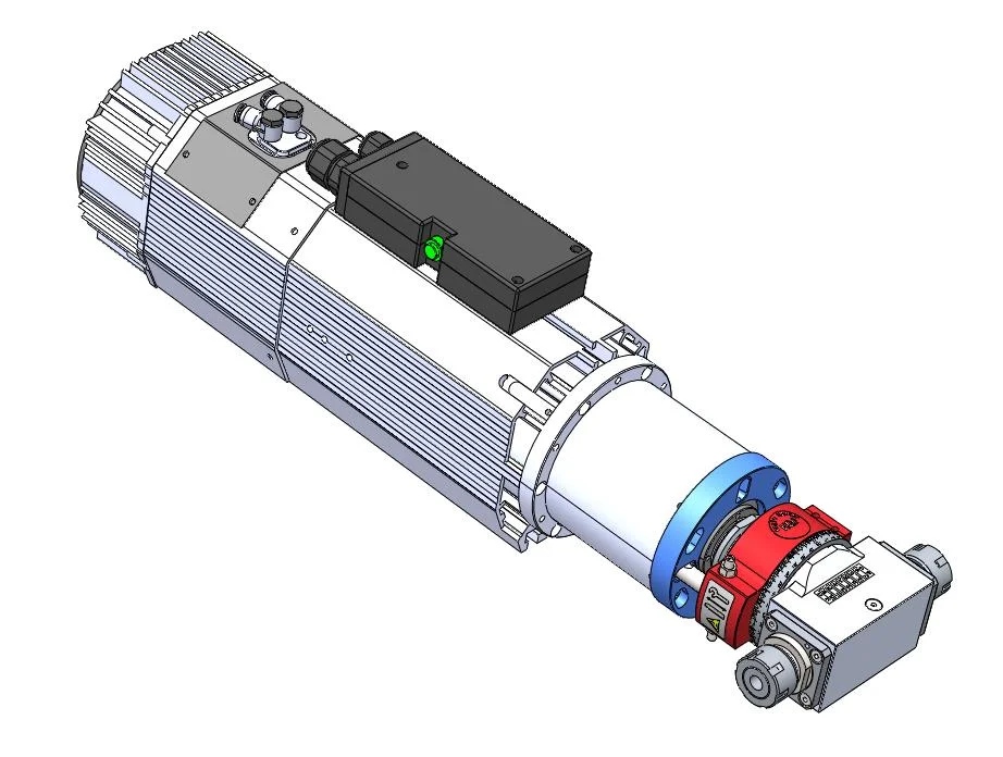 Las cabezales de ángulo ajustables ISO30 de alta velocidad aumentan a instalar con ER25 o hoja de sierra para husillo ATC para carpintería