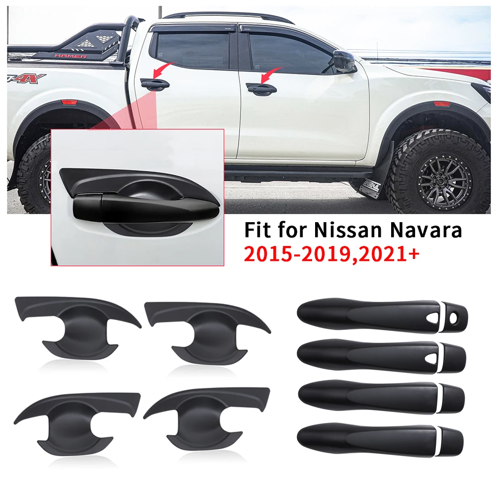 Auto Part Car Accessories Door Handle Cover Door Bowl Fit For Nissan Navara 2015-2019 Frontier NP300 2021 2022 2023 2024 Year