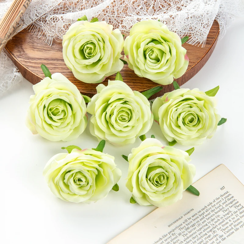 10 Stück Künstliche Blumen Weihnachtsdekoration für Zuhause Hochzeit Garten Rosenbogen DIY Party Kuchen Süßigkeitenbox Brautaccessoires Ausverkauf – Detail 3