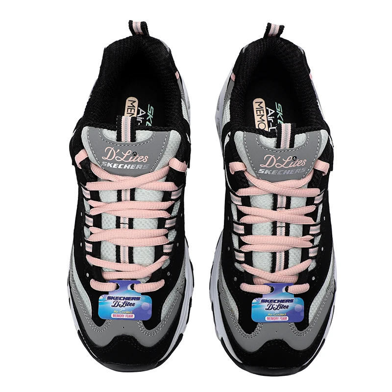 أحذية سكيتشرز النسائية D'Lites 1.0 أحذية كاجوال ذات نعل سميك أحذية الحليب والشاي والدب أحذية الباندا 13143-Bkgy #2