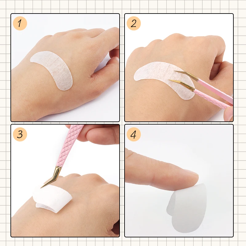 50 Paar Pluisjes Vrij Onder Wimpers Gelpad Hydraterende Papieren Patches Geënte Wimper Verlenging Oogtips Sticker Wrap Make-Up Tools