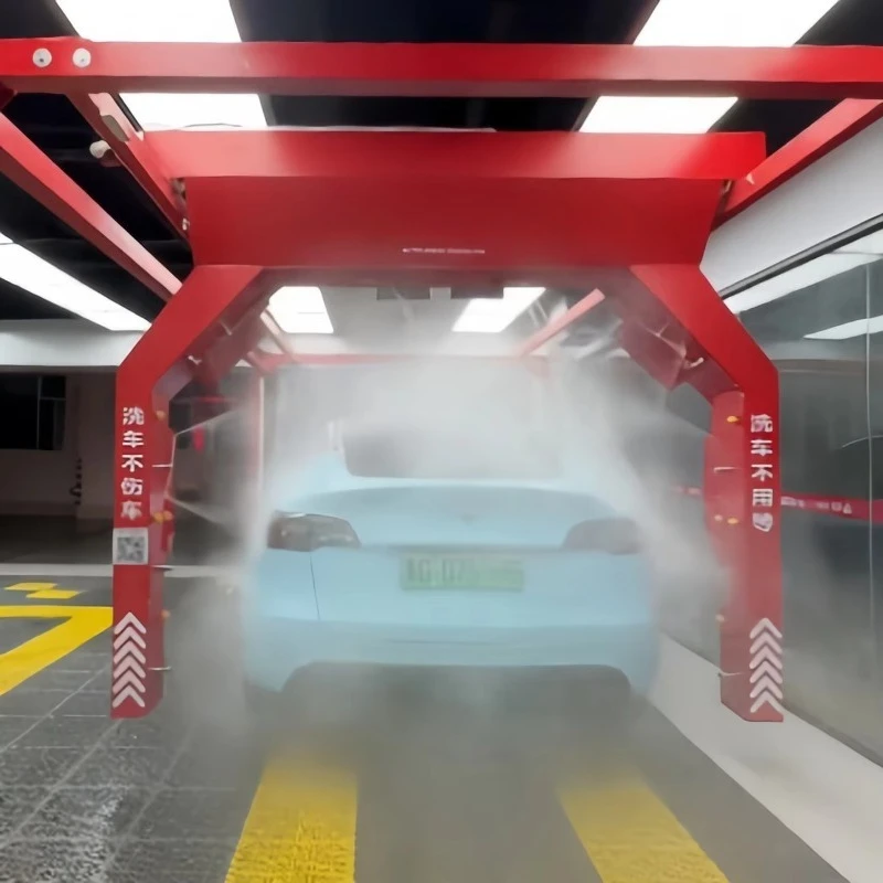Low Maintenance Smart Control Touchless Automatic Car Wash Machine Stainless Steel Parts for Gas Station Custom