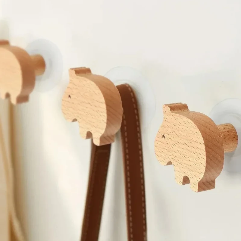 

Wooden Door Handles Kitchen Cupboard Wardrobe Pulls Cute Animal Wood Furniture Handles for Cabinets and Drawers Door Knobs