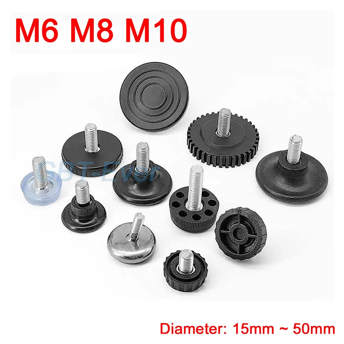 4-20Pcs Height Adjustable Leveling Chair Leg Feet M6 M8 M10 Furniture Mat Screw-in Base Sofa Bed Cabinet Table Floor Protector