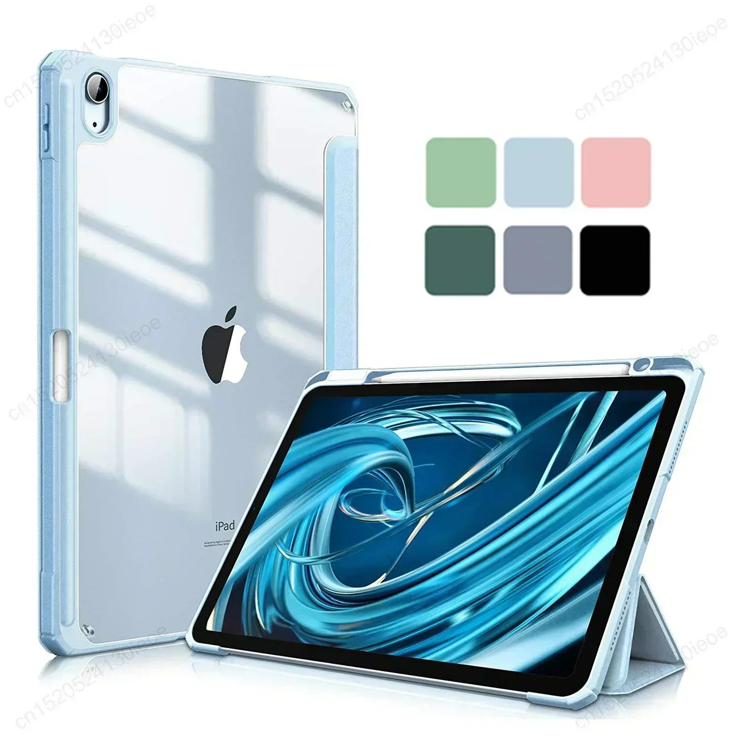 For iPad Case 10.2 9th 8th 7th 10 10th Generation Pro 11 13 2024 12.9 2022 Cover Pencil Holder Funda For iPad Air 5 4 10.9 Cases