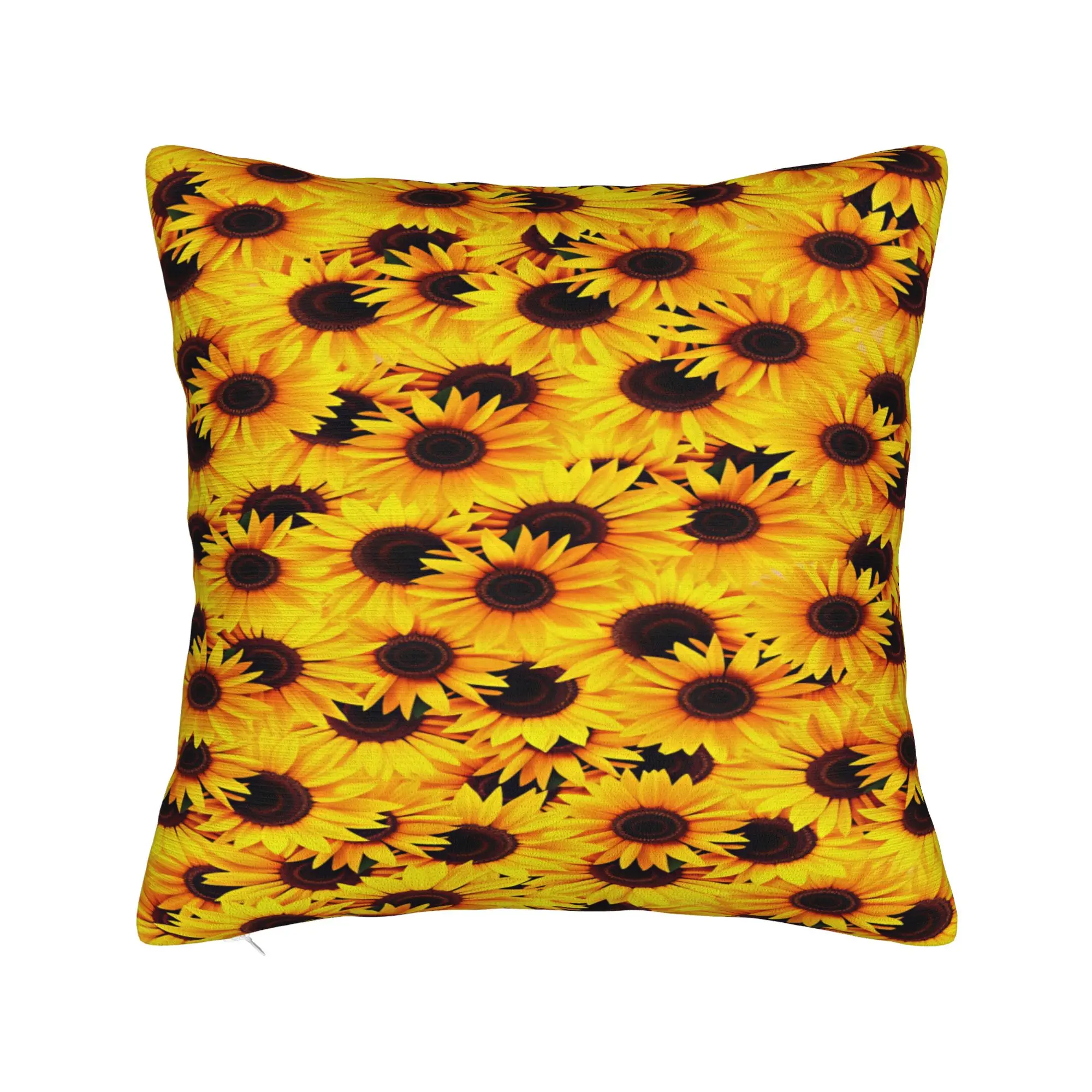 Sunflower Bloom Cluster Pillow Case  Fashion Pillow Cover Soft Pillowcases For Sofa Couch Bed Living Room