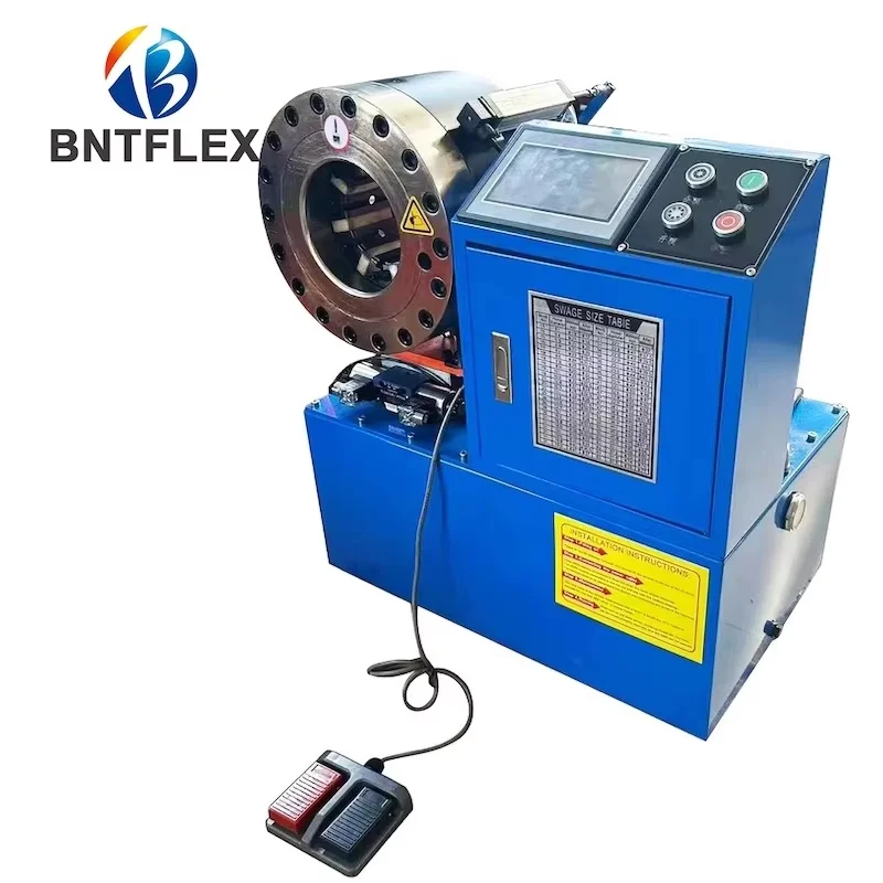 

Wholesale Hydraulic Stainless Steel Braided Hose Crimping Machine with Touch Screen Rubber Product Making Machinery