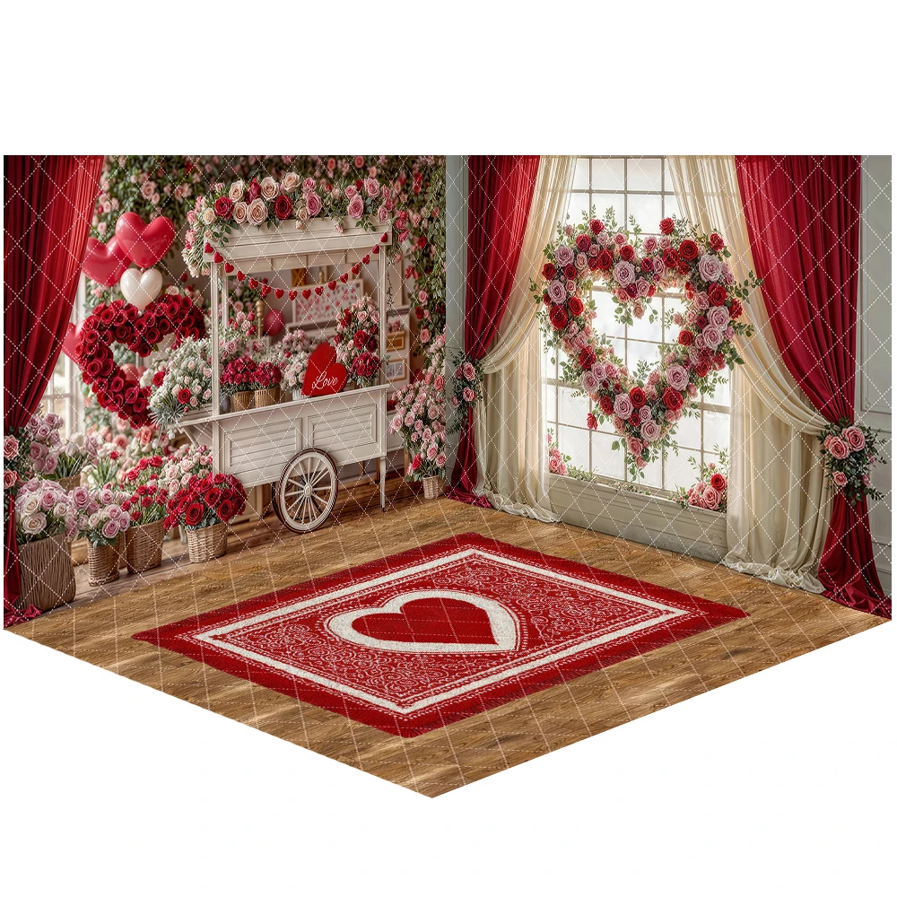 Фон для фотосъемки на день Святого Валентина, сердце роз, детский торт, портрет для взрослых, фоны для фото комнаты, студийный реквизит