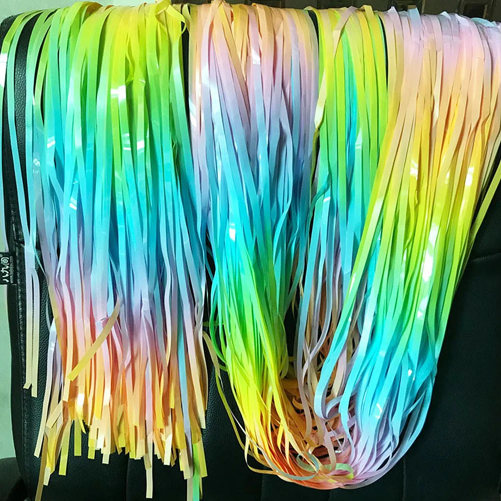 1 قطعة 2 متر التدرج معكرون السلس اليد يشعر احباط ستارة الحائط للحزب زخرفة صور الدعامة نافذة الزخرفية الستارة #1