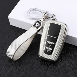 Car Smart 2 Button Key Case Cover Bag Keychain for Toyota Avalon Camry RAV4 Prius CHR C-HR Corolla Land Cruiser Prado