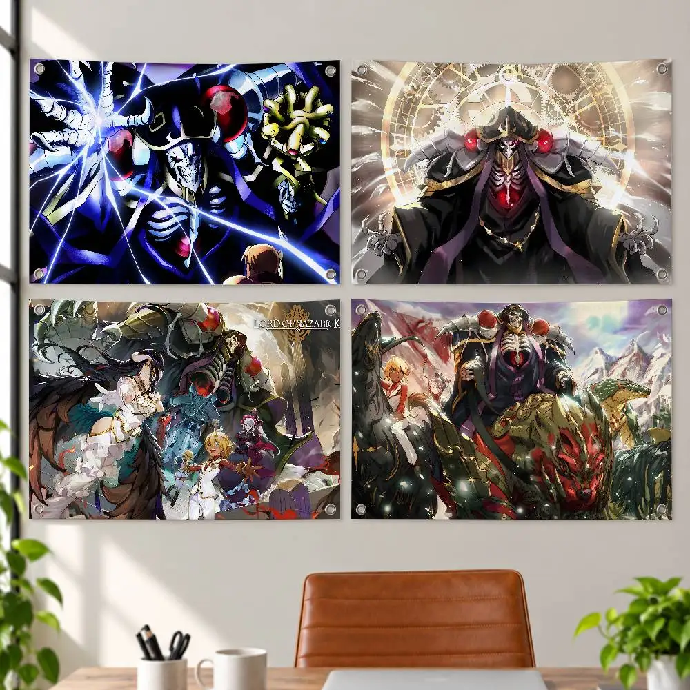 Anime O-Overlords A-Albedo Aesthetic Wall Tapestry Flag Printed Wall Hanging Living Room Party Outdoor Decor