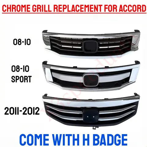 Fit For Honda Accord 8th 9th 2008-2010 2011-2012 2013-2015 Front Racing Grill Grills Replacement Factory Style Parts