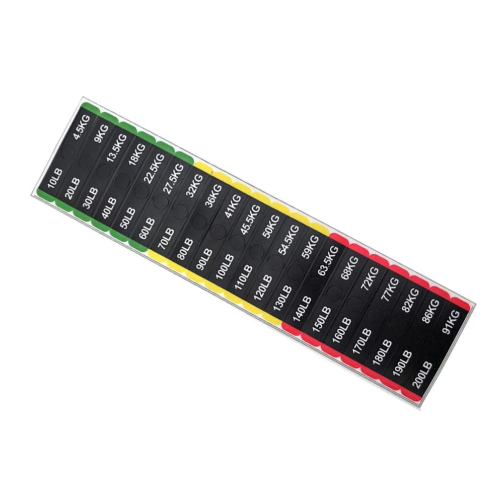 For Equipment Maintenance Fitness Equipment Stickers Weight Label Stickers For Gym Waterproof Plastic Material