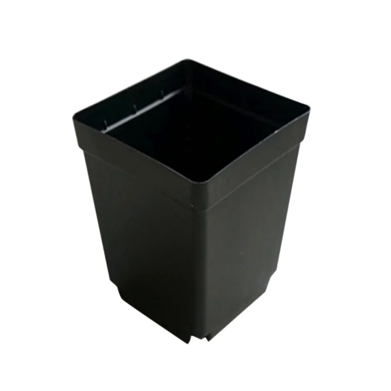 B97A-400PCS Plant Disposable Flower Pot Small Black Square Cutting Seedling Plastic Square Pot