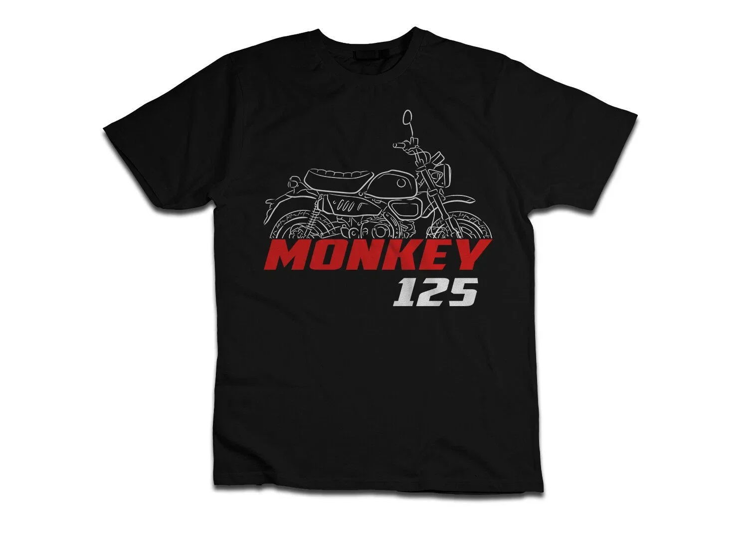 

Monkey 125 2018-2024 Motorcycle T shirt Graphic Casual Summer Short Sleeves 100% Cotton Cool Tee