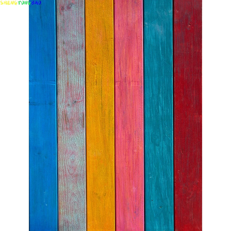 Vinyl Wood Planks Photography Backdrops Colorful Wood Grain Texture Theme Photography Background 20103 FMB-71