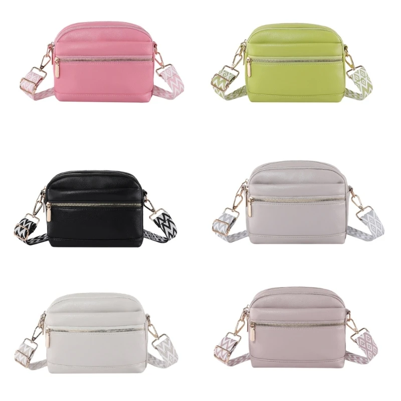 E74B 2024 NEW Messenger Bag Large Capacity Wide Band Shoulder Bags for Women Girl Crossbody Bag Fashion Bags