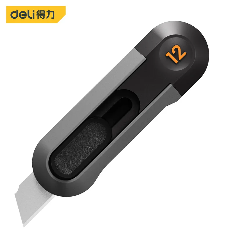 Deli HT4007 Mini coltello portatile Utility Knife taglierine retrattili il coltello blocco automatico per forniture per ufficio a casa coltello da taglio