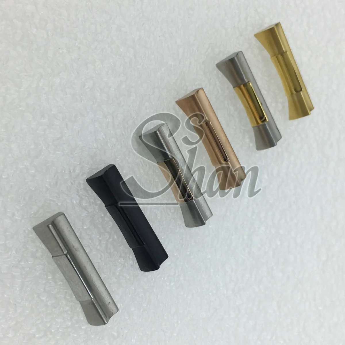 وصلة نهاية منحنية من الفولاذ المقاوم للصدأ مقاس 20 مم مناسبة لحزام الساعة المطاطي ذو العروة العريضة مقاس 20 مم #5