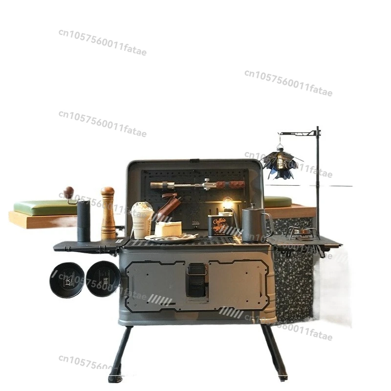 

50th Anniversary Outdoor Aluminum-Magnesium Alloy Storage Box Modified Box Camping Large Capacity Finishing Box with Tripod