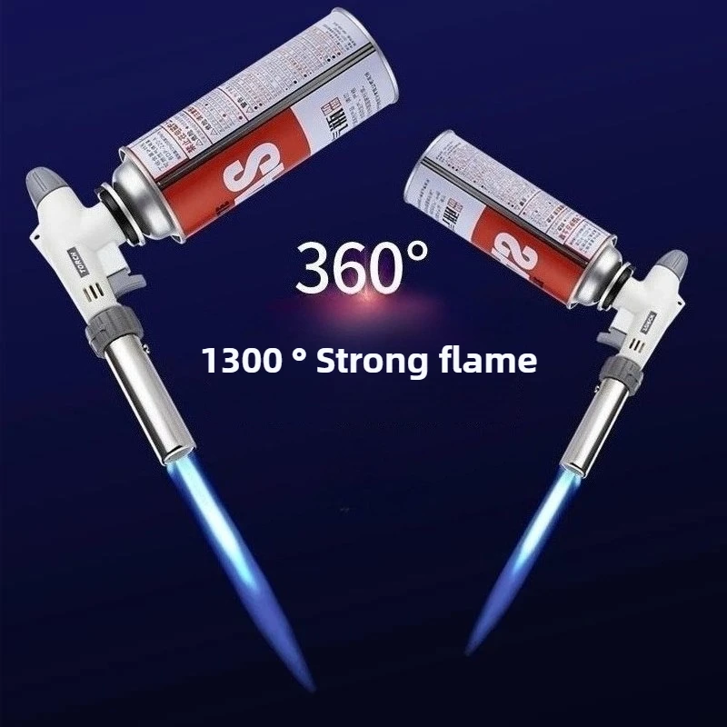 التخييم الخبز الشواء الغاز الشعلة لحام صانع النار أخف البيوتان الموقد لهب معدني لهب بندقية لحام الشعلة أخف التدفئة #4