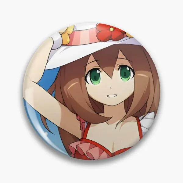 Megaman Xdive Swimsuit Iris  Soft Button Pin Hat Brooch Collar Clothes Creative Metal Funny Cartoon Fashion Women Badge Jewelry