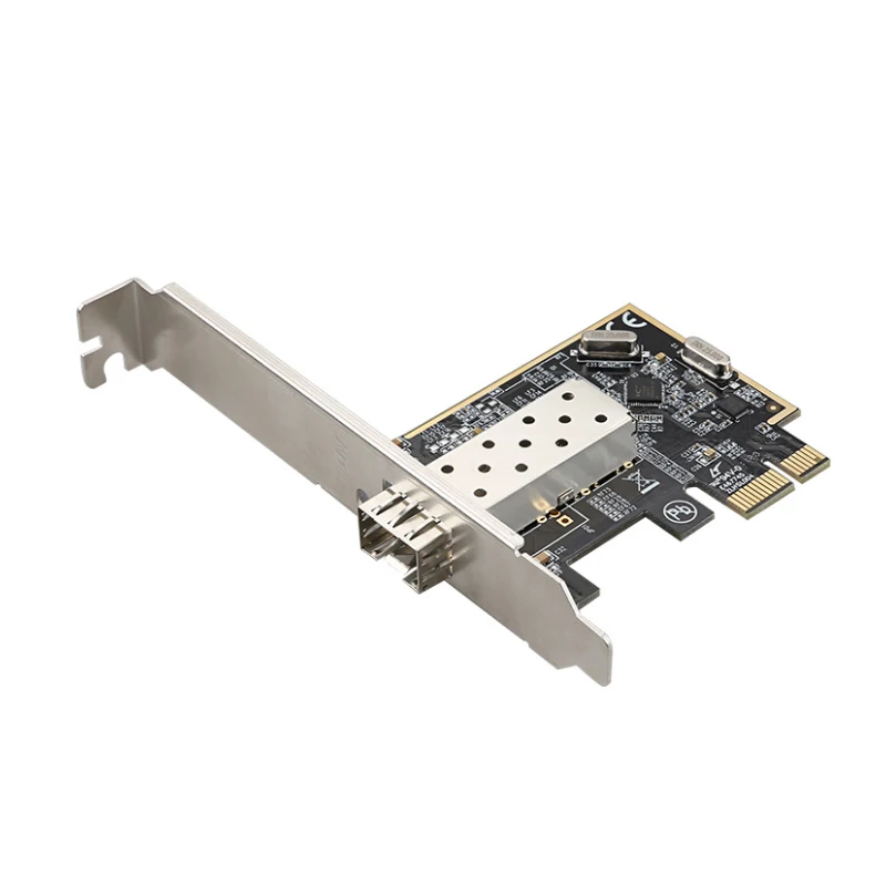 Adaptor jaringan kartu lan serat, 10/100Mbps Game PCIE Card PCIe 100M, adaptor jaringan Port serat SFP PCIE, konverter Splitter adapter kartu jaringan