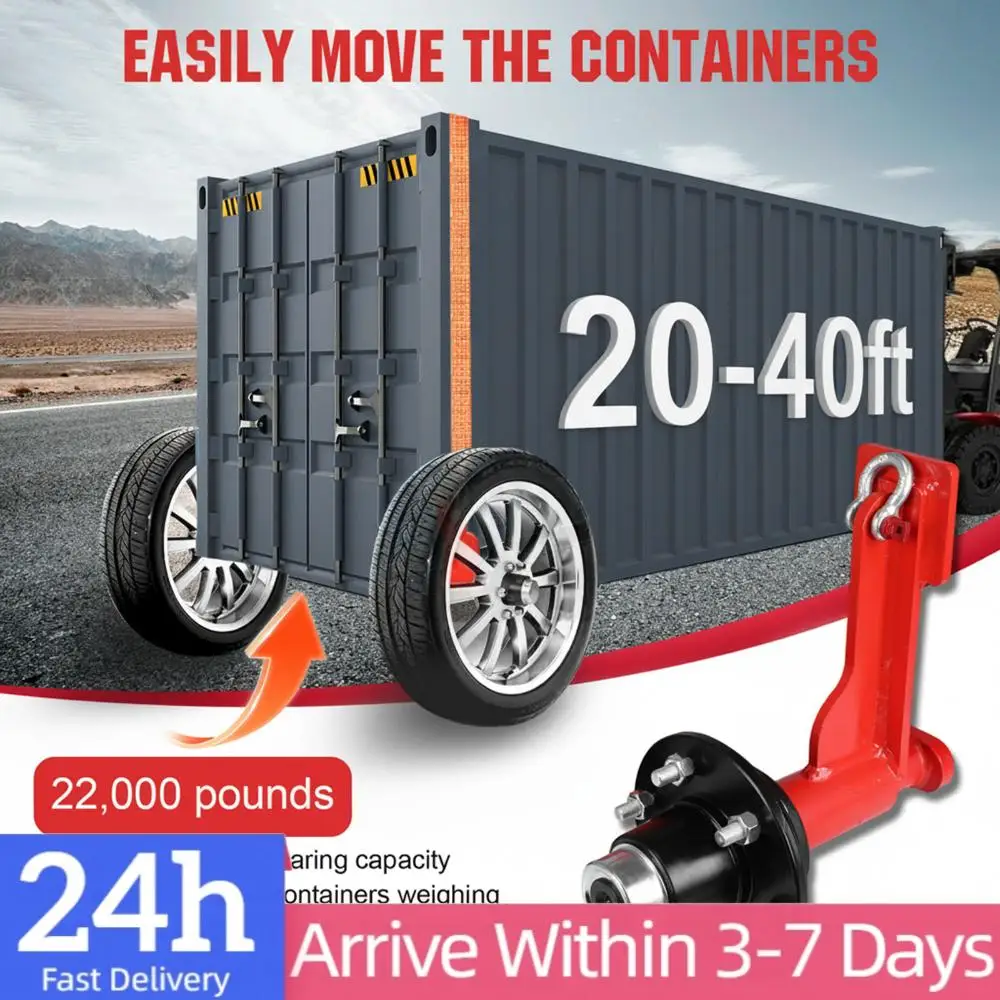 

2 Set of Shipping Container Hub and Spindle Kit 6-Lug with Ratchet Tie 22000LBS Capacity for Move 20ft-40ft Empty Containers