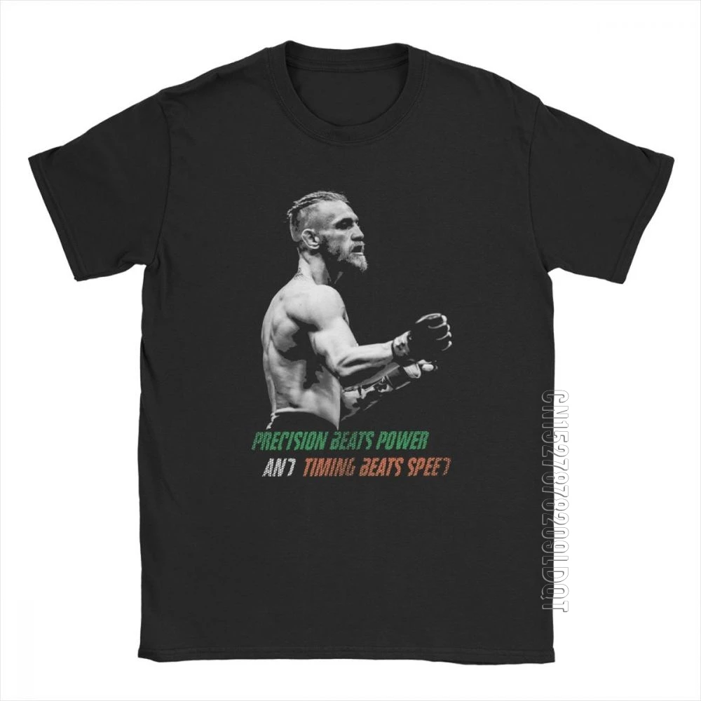 Conor McGregor Men's T Shirt Apologize Quotes Vintage 100% Cotton Male Tshirt Tee Shirt O-Neck T-Shirt Summer Clothes