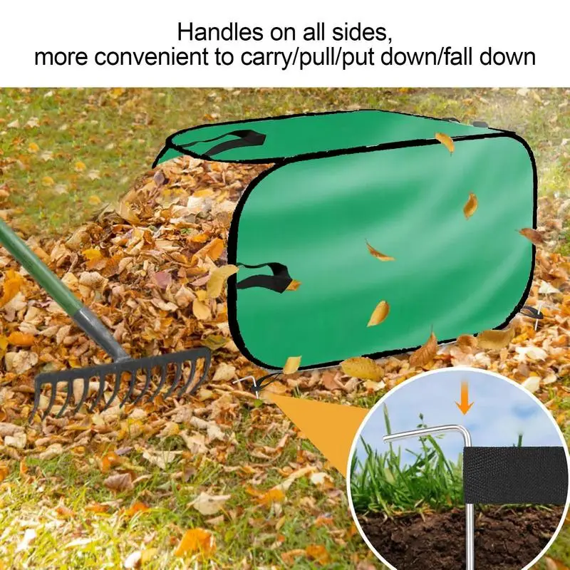 

Dustpan-type Garden Bag Large Leaf Pick Up Bag Reusable Waste Pick Up Pouches With Handle Foldable For Trash