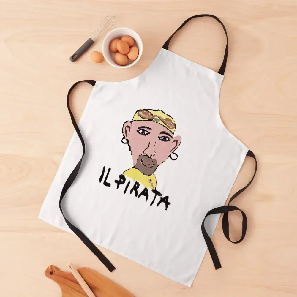 

Marco Pantani Il Pirata Apron For Man Chef Uniform Woman Home Cleaning Apron